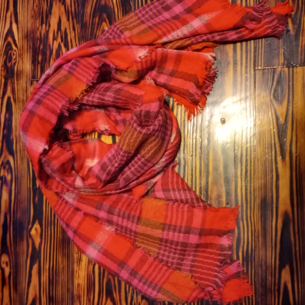 NWT: Red Plaid Blanket Wrap- Old Navy